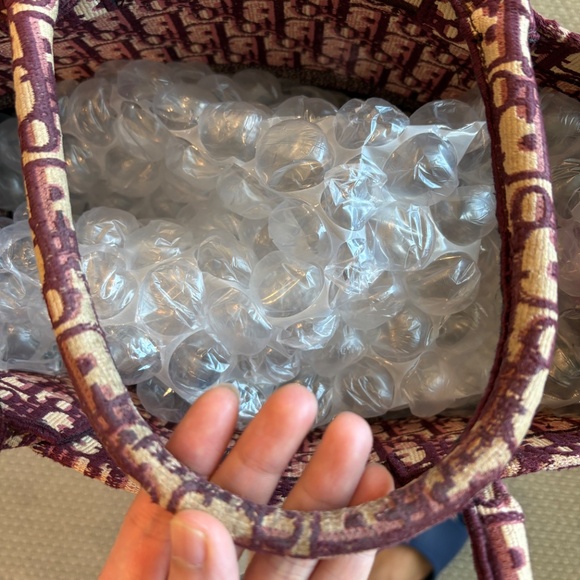 Dior Oblique Canvas Book Tote Bag- Burgundy- Large- MSRP $3,500 - Picture 10 of 12